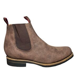 Men's Classic Brown Leather Ankle Boots